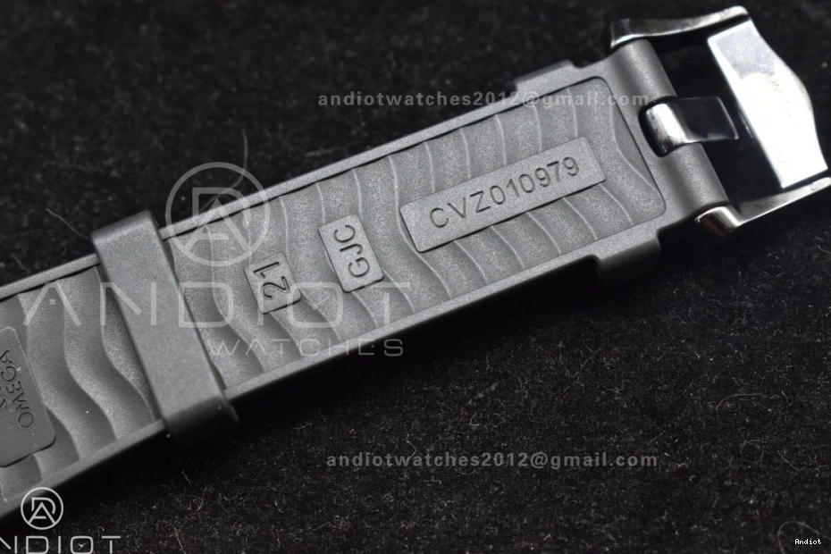 43.5mm 300m Bezel VSF Rubber Dial Seamaster Black Ceramic A8806 1:1 Edition on Black Best RG Strap Black 1230